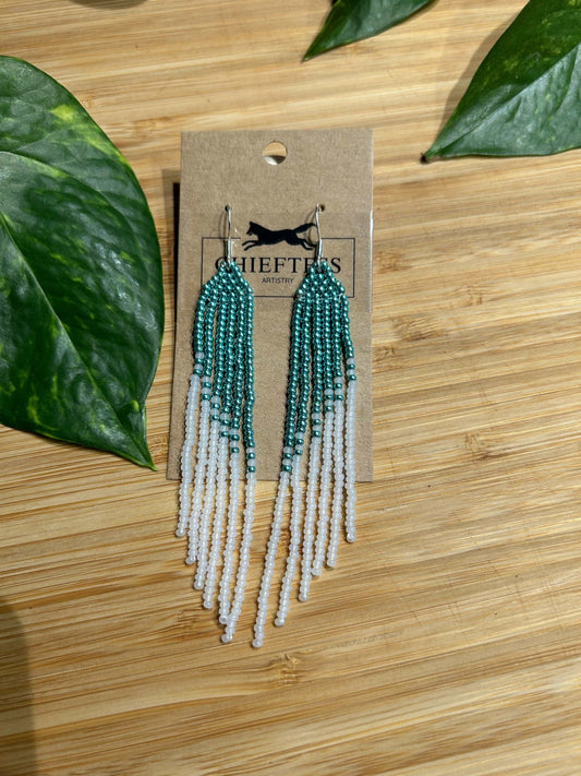 MINI FRINGE: Beaded Fringe Earrings