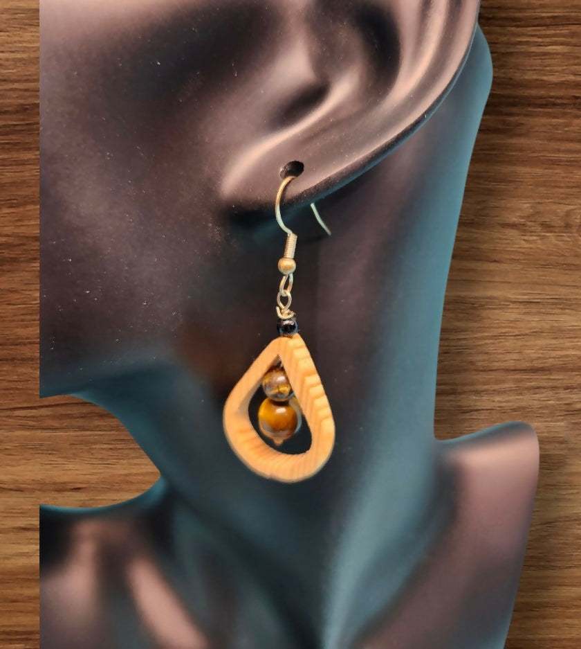 Tear drop Earrings with Beads - Lightweight and Unique Style