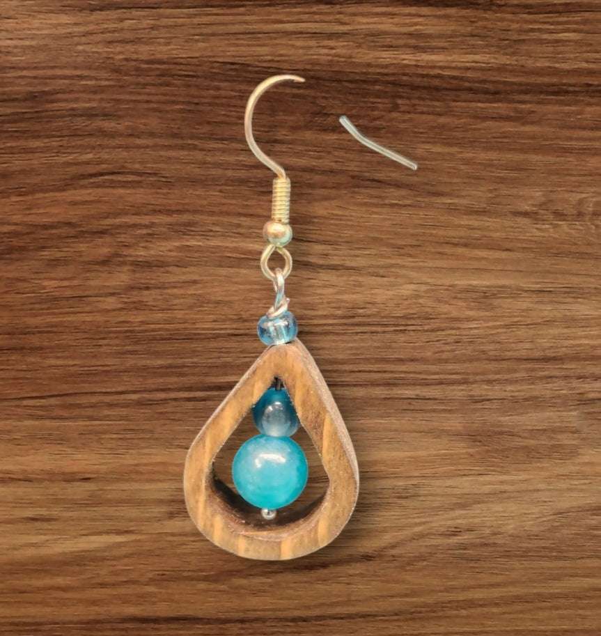 Tear drop Earrings with Beads - Lightweight and Unique Style