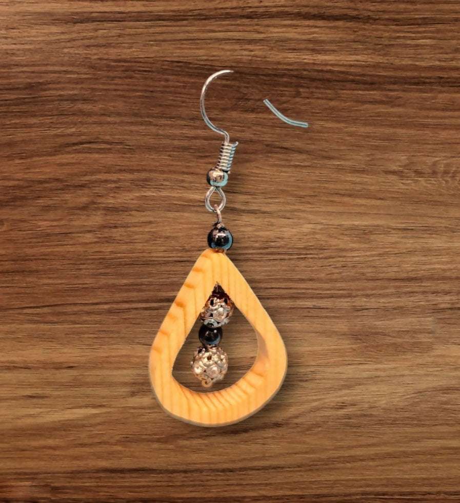 Tear drop Earrings with Beads - Lightweight and Unique Style