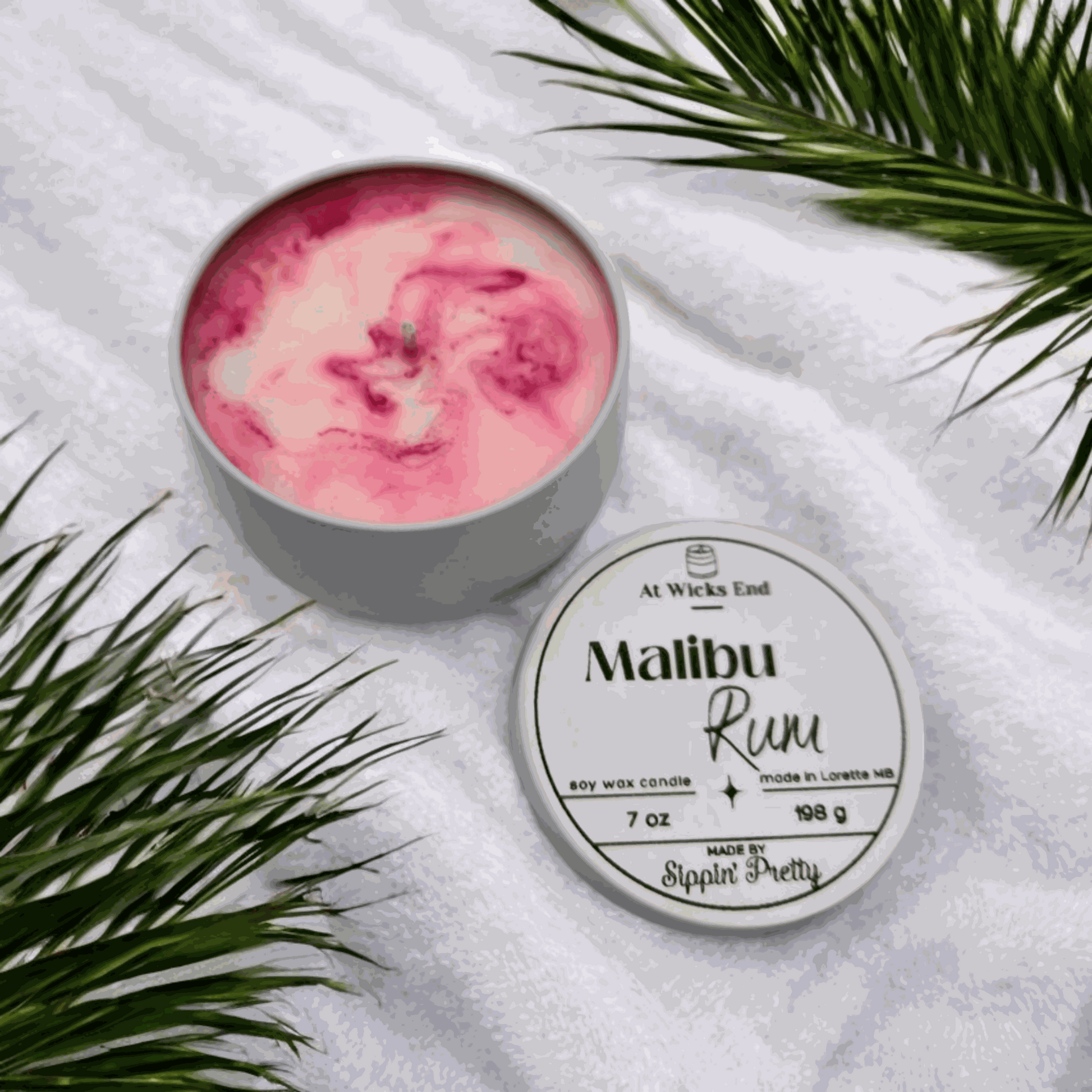 Malibu Rum Candle - Tropical Essence Hand-Poured Delight