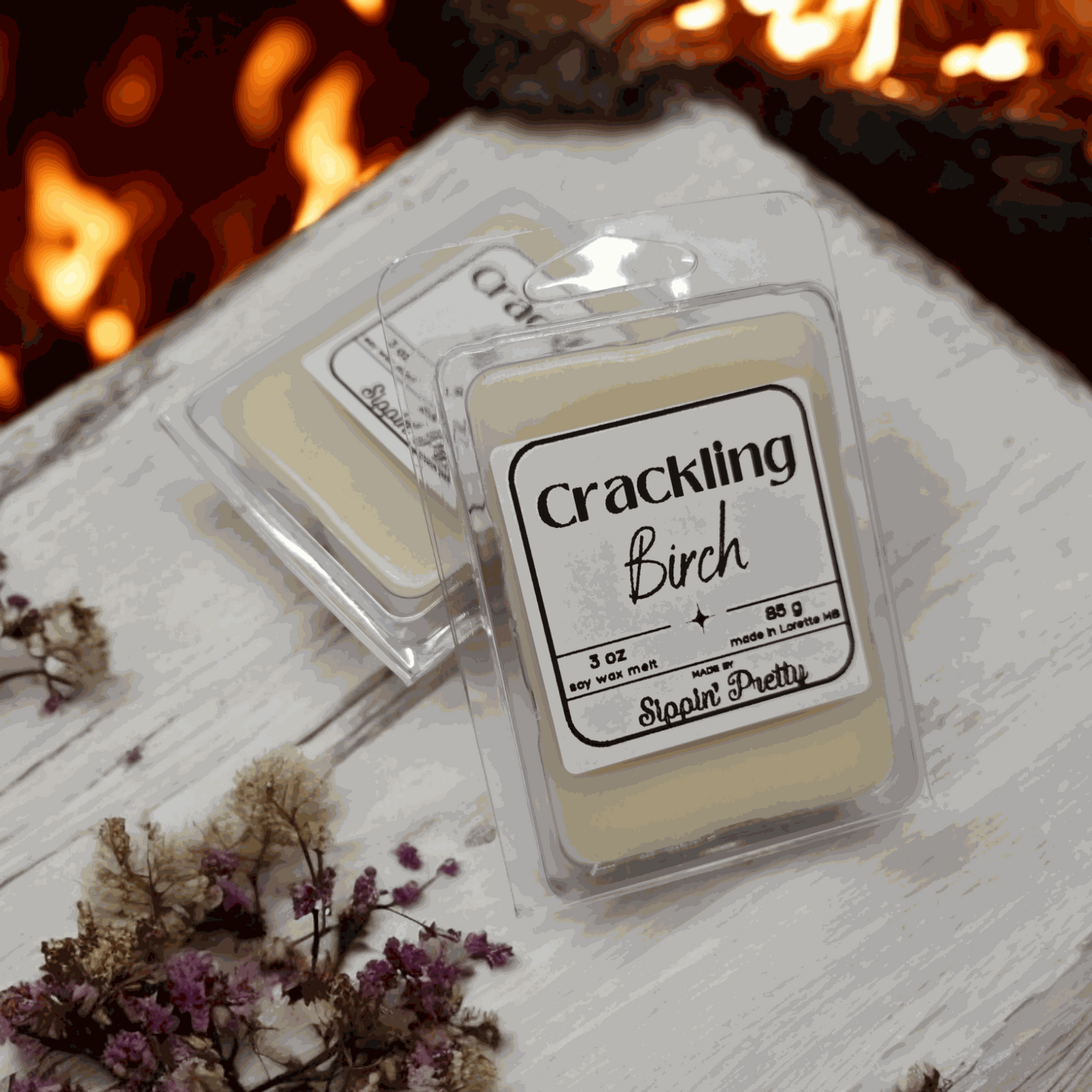 Crackling Birch Wax Melt - Spicy Scented Hand-Poured Wax Melts