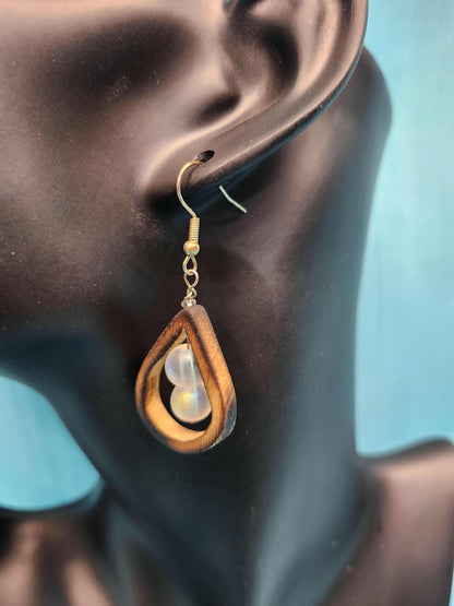 Tear drop Earrings with Beads - Lightweight and Unique Style